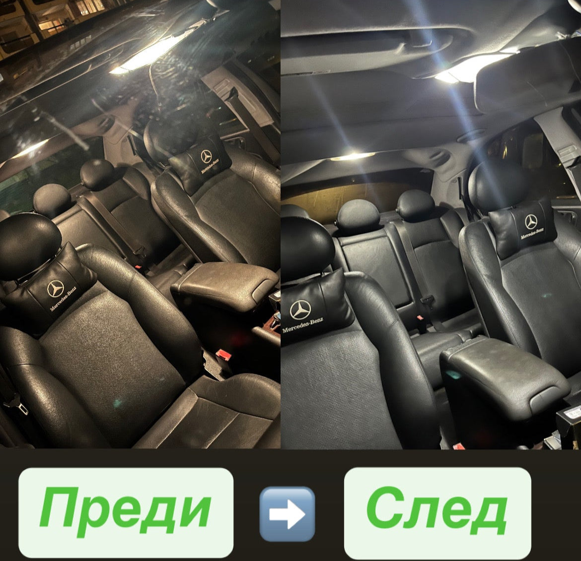 Комплект LED интериорно осветление за Mercedes W203 (2000–2007)
