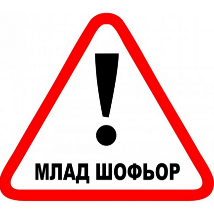 Стикер Млад шофьор