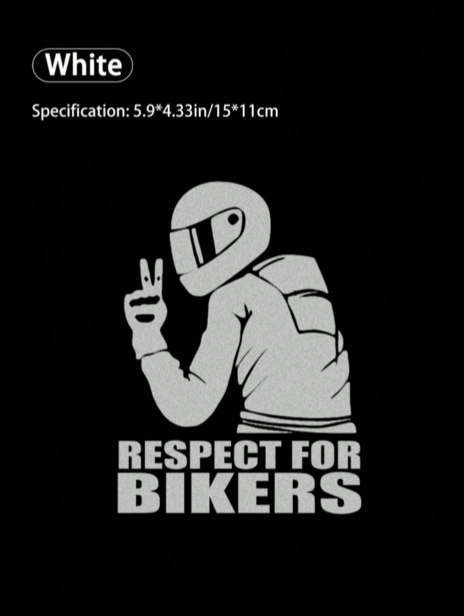 Стикер за автомобил "Respect for bikers"