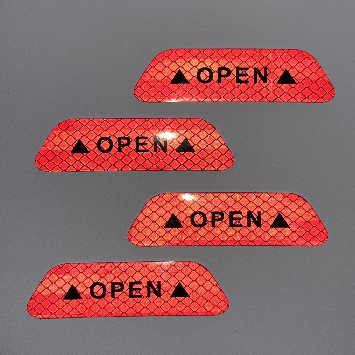 Светлоотразителни стикери за врати - OPEN 4 бр.