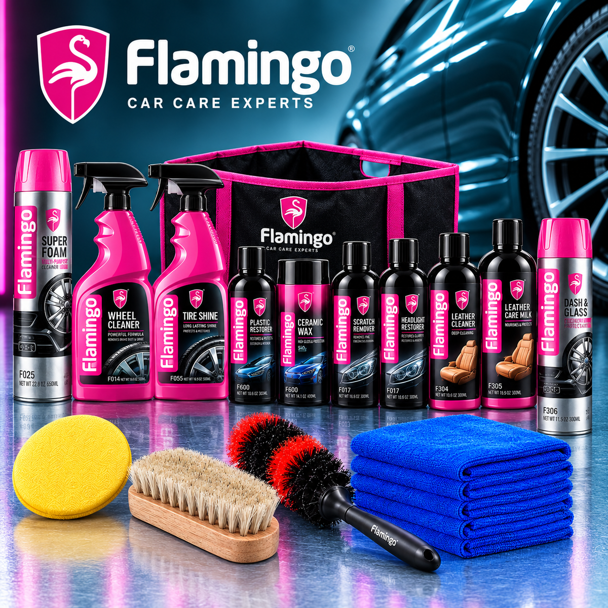 Flamingo Premium Car Care Kit
