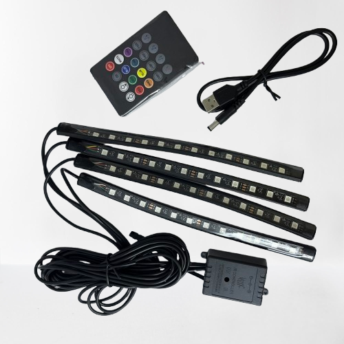 Комплект 4 бр. автомобилни LED ленти - USB захранване