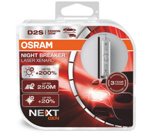 2 бр. Ксенонови крушки D2S 12V 35W P32d-2 XENARC NIGHT BREAKER LASER (NEXT GEN)