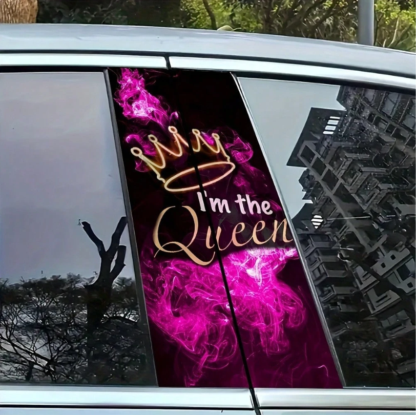 2бр. Винилови стикери за страничните колони I'm the queen