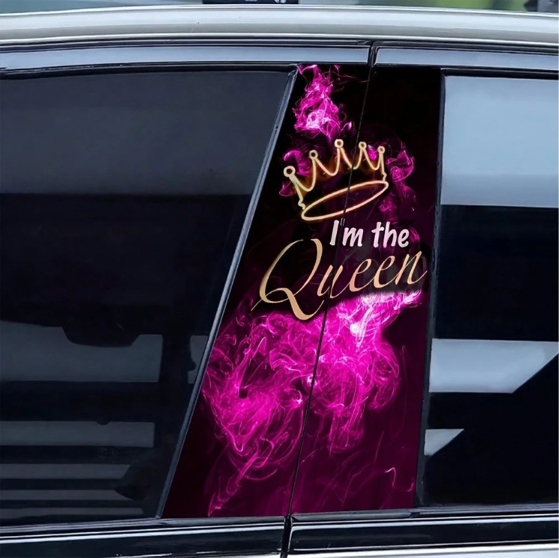 2бр. Винилови стикери за страничните колони I'm the queen