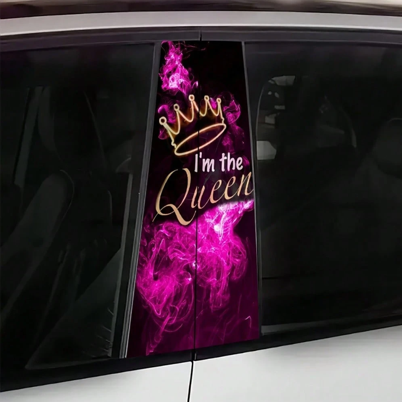 2бр. Винилови стикери за страничните колони I'm the queen