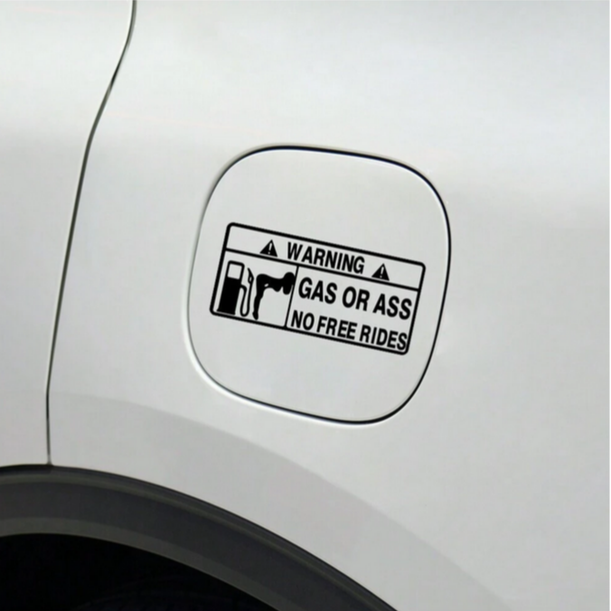 Стикер за автомобил "Gas or Ass"