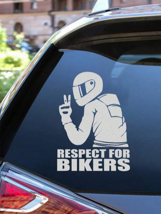 Стикер за автомобил "Respect for bikers"
