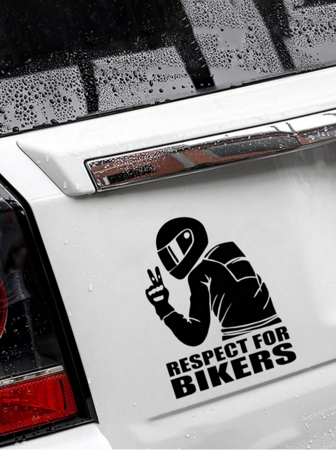 Стикер за автомобил "Respect for bikers"