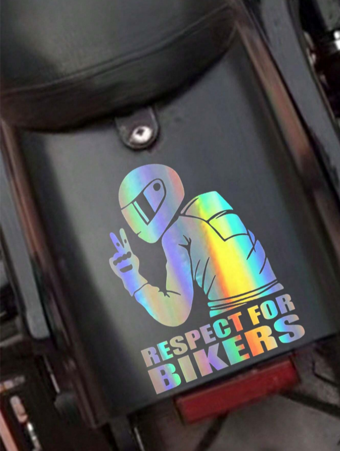 Стикер за автомобил "Respect for bikers"
