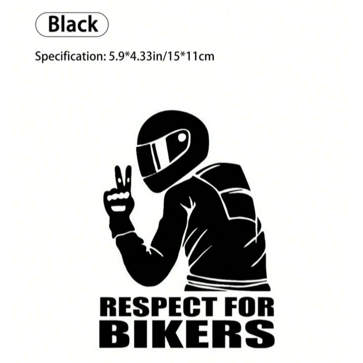 Стикер за автомобил "Respect for bikers"