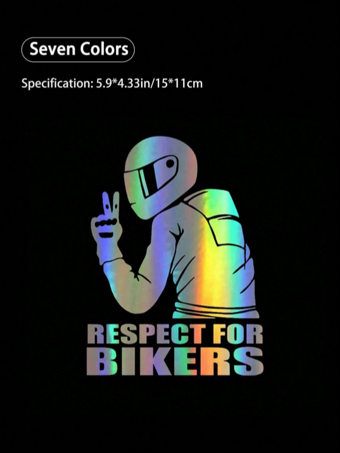 Стикер за автомобил "Respect for bikers"